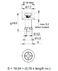 turnlock 1126005-47 technical drawing